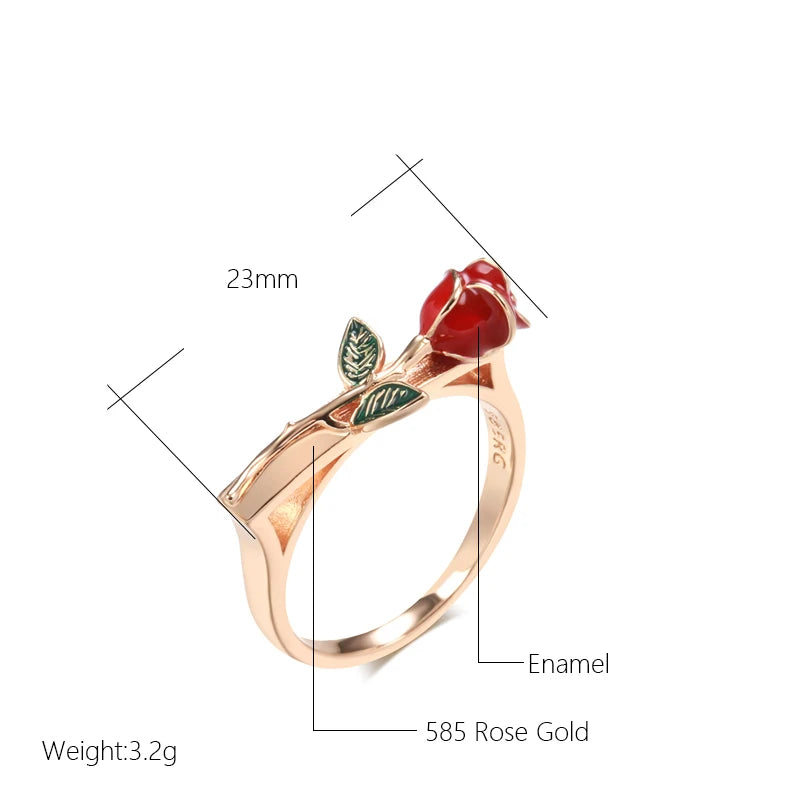 Creative Rose Ring for Women | Vintage Fashion Fine Jewelry | Cute Rose Rings