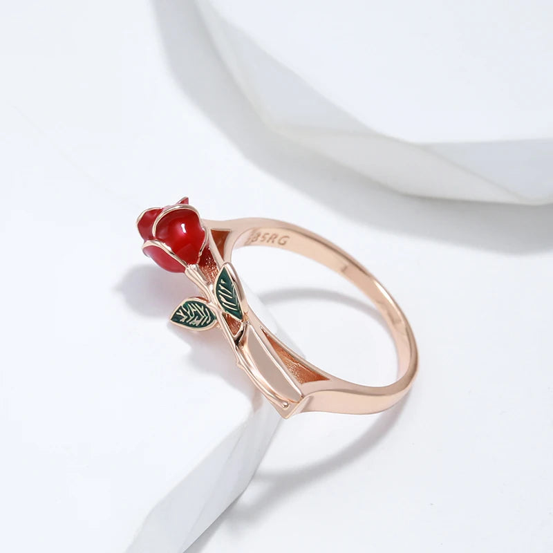 Creative Rose Ring for Women | Vintage Fashion Fine Jewelry | Cute Rose Rings